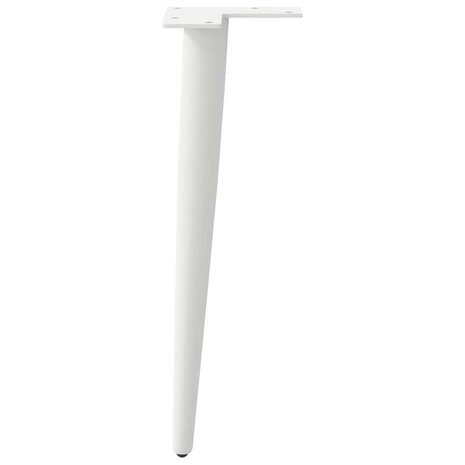 Salontafelpoten conische vorm 4 st 30-31 cm staal wit 6