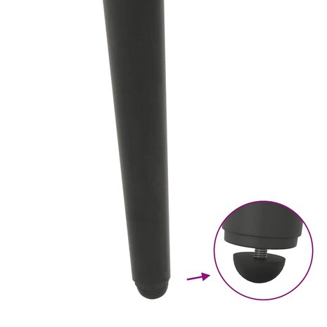 Salontafelpoten conische vorm 4 st 30-31 cm staal antraciet 9