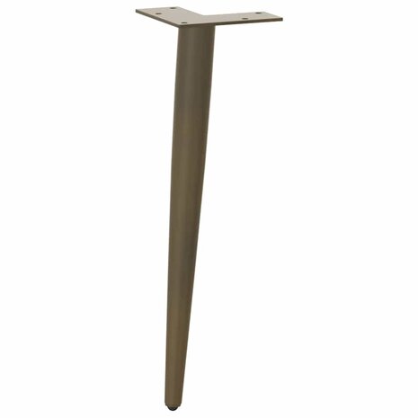 Salontafelpoten conische vorm 4 st 30-31 cm staal naturel 4