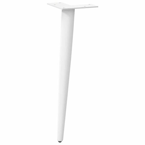 Salontafelpoten conische vorm 4 st 42-43 cm staal wit 4