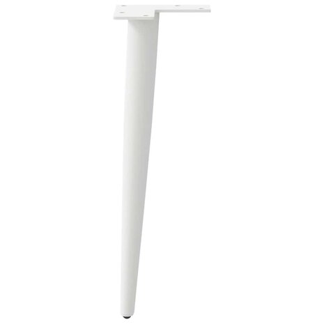 Salontafelpoten conische vorm 4 st 42-43 cm staal wit 6