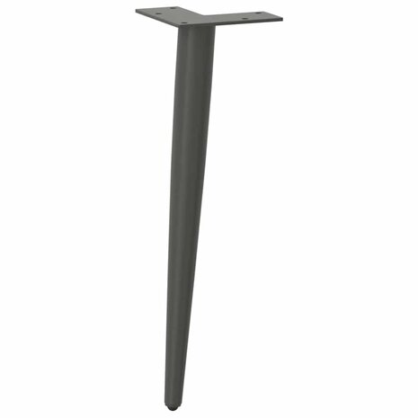 Salontafelpoten conische vorm 4 st 42-43 cm staal antraciet 4