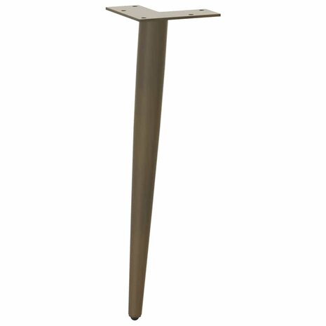 Salontafelpoten conische vorm 4 st 42-43 cm staal naturel 4