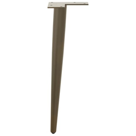Salontafelpoten conische vorm 4 st 42-43 cm staal naturel 6
