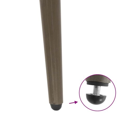 Salontafelpoten conische vorm 4 st 42-43 cm staal naturel 9