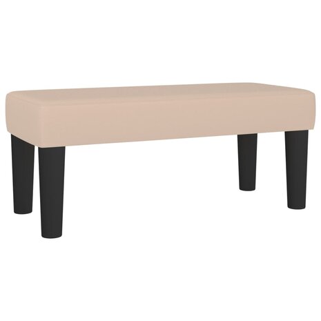 Bankje 70x30x30 cm kunstleer cappuccinokleurig 2