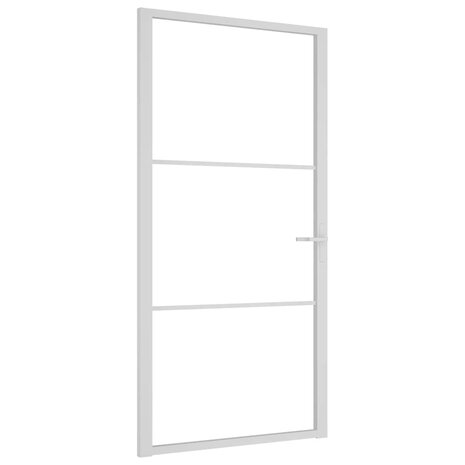 Binnendeur 102,5x201,5 cm ESG-glas en aluminium wit 2
