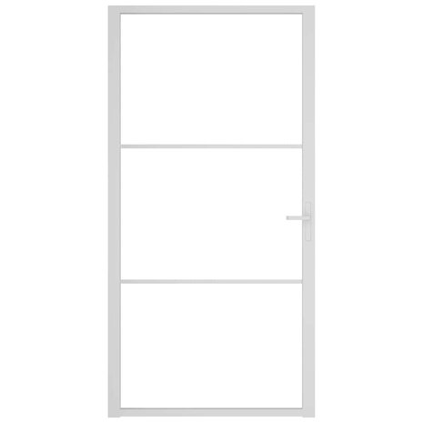Binnendeur 102,5x201,5 cm ESG-glas en aluminium wit 3