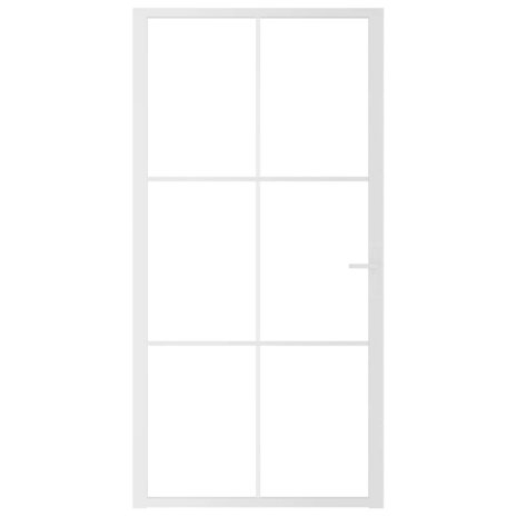 Binnendeur 102,5x201,5 cm ESG-glas en aluminium wit 3