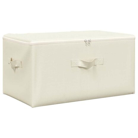 Opbergboxen 2 st 43x34x23 cm stof crèmekleurig 7
