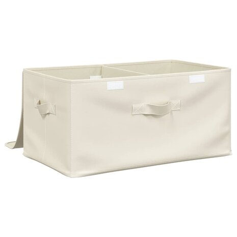 Opbergboxen 2 st 43x34x23 cm stof crèmekleurig 8