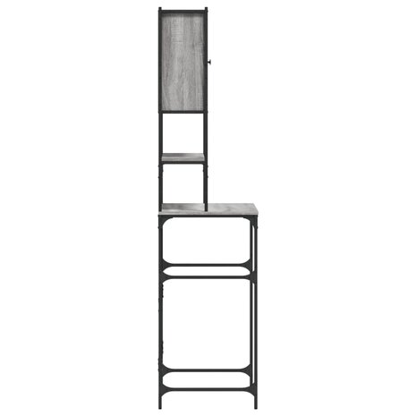 Wasmachinekast 68x48,5x194 cm grijs sonoma eikenkleurig 9
