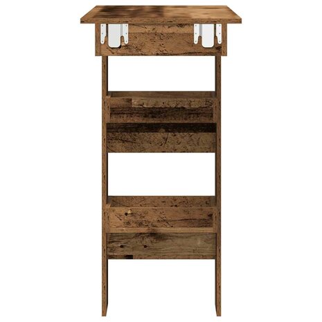 Bartafel wandgemonteerd 102x45x103,5 cm bewerkt hout oud hout 5