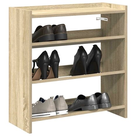 Schoenenrek 60x25x62 cm bewerkt hout sonoma eikenkleurig 1