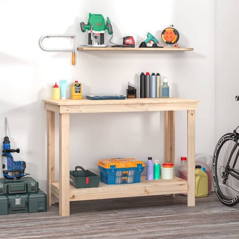 Werkbank 110x50x80 cm massief grenenhout 1