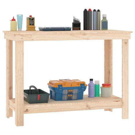 Werkbank 110x50x80 cm massief grenenhout 4