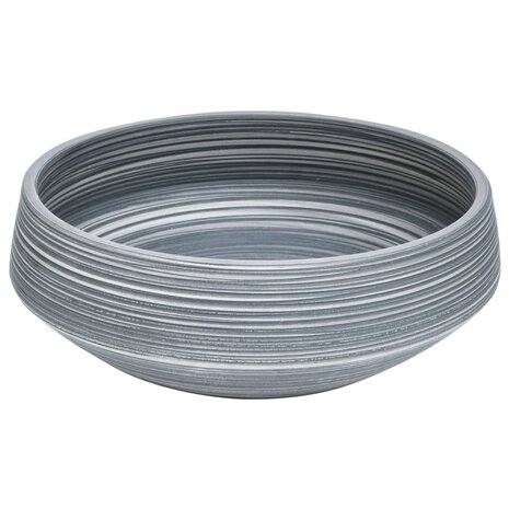 Opzetwasbak rond Φ41x14 cm keramiek grijs 3