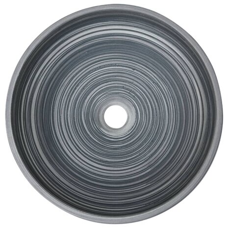 Opzetwasbak rond Φ41x14 cm keramiek grijs 4