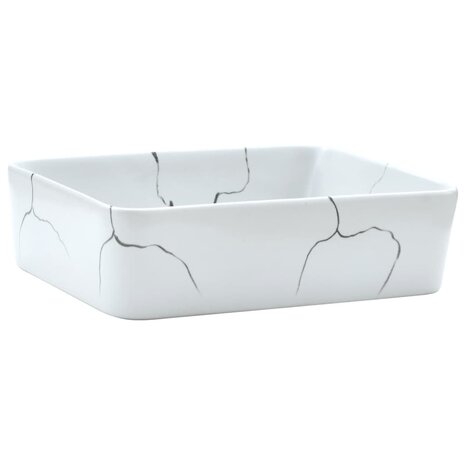 Opzetwasbak rechthoekig 46x35,5x13 cm keramiek wit 2