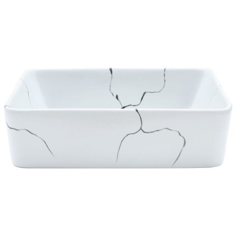 Opzetwasbak rechthoekig 46x35,5x13 cm keramiek wit 4