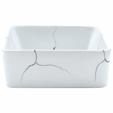Opzetwasbak rechthoekig 46x35,5x13 cm keramiek wit 5
