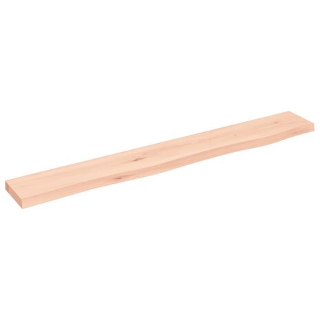 Wandschap 80x10x2 cm onbehandeld massief eikenhout 2