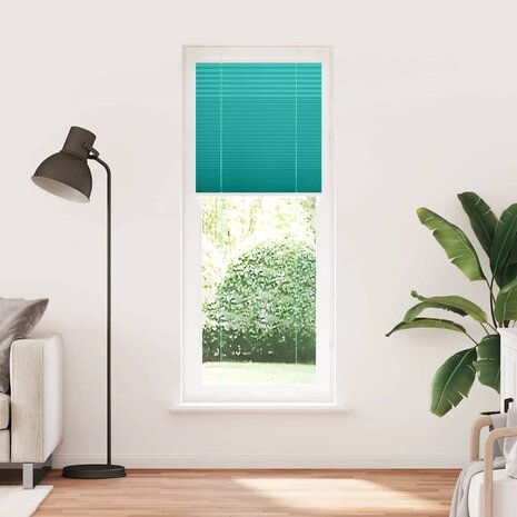 Plissé rolgordijn 75x200 cm stofbreedte 74,4 cm petrol groen 2