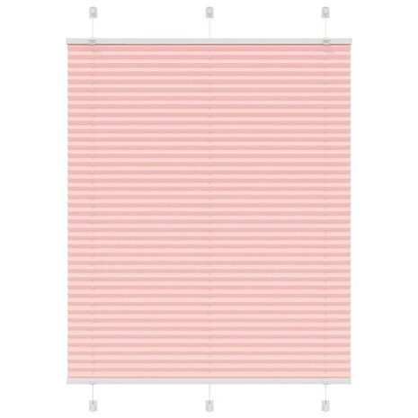 Pliss&eacute; rolgordijn 105x100cm stofbreedte 104,4cm polyester roze 1