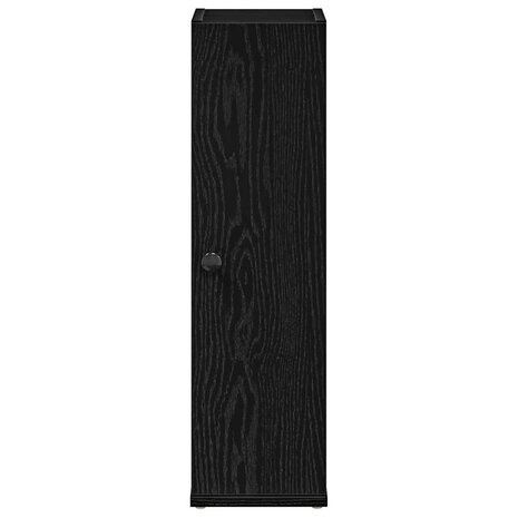 Badkamerkast met rolhouder 20,5x22x72 cm zwart 4