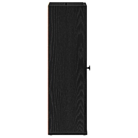 Badkamerkast met rolhouder 20,5x22x72 cm zwart 6