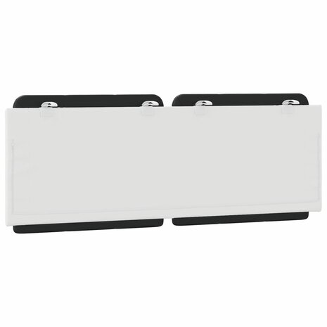 Hoofdbordkussen "Zadar" 120 cm kunstleer zwart en wit 6