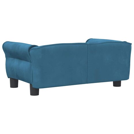 Hondenmand 70x45x30 cm fluweel blauw 5