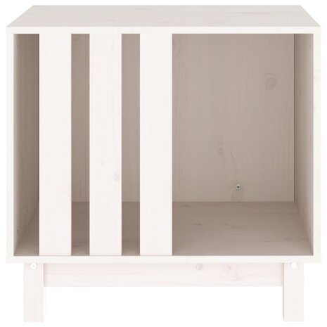 Hondenhok 60x45x57 cm massief grenenhout wit 5