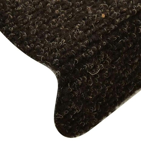 Trapmatten zelfklevend 10 st 65x21x4 cm naaldvilt donkerbruin 6