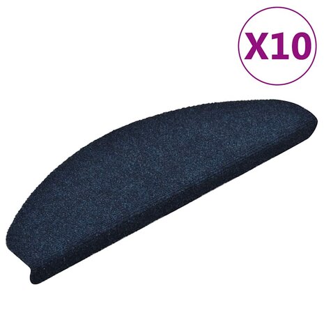 Trapmatten zelfklevend 10 st 65x21x4 cm naaldvilt marineblauw 2