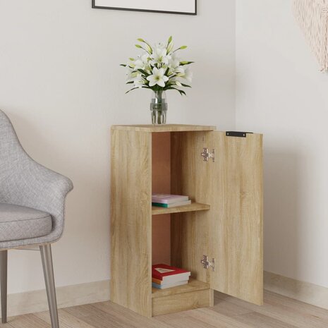 Dressoir 30x30x70 cm bewerkt hout sonoma eikenkleurig 3