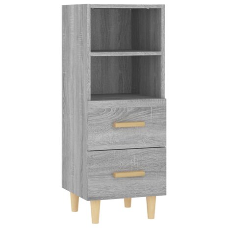 Dressoir 34,5x34x90 cm bewerkt hout grijs sonoma eikenkleurig 2