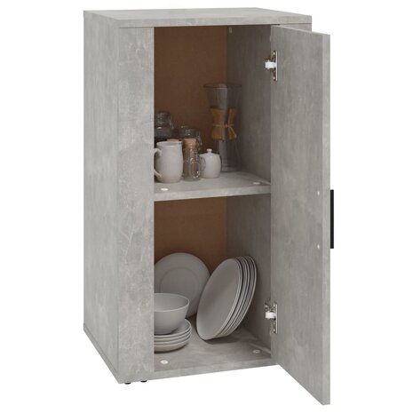 Dressoir 40x33x70 cm bewerkt hout betongrijs 8