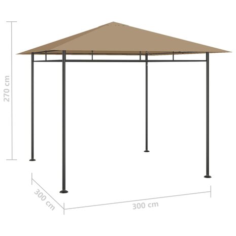Prieel 180 g/m² 3x3x2,7 m taupe 4