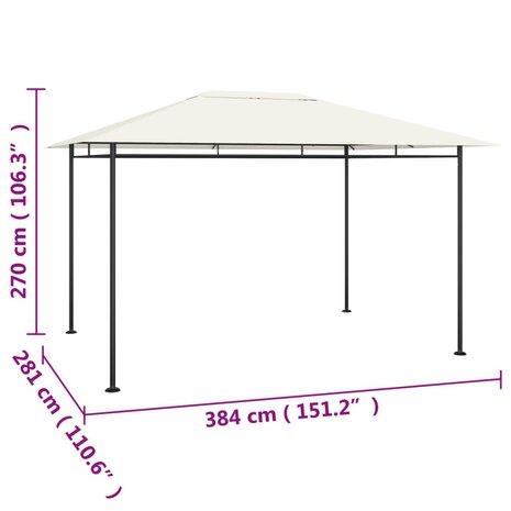 Prieel 180 g/m² 384x281x270 cm crèmekleurig 5