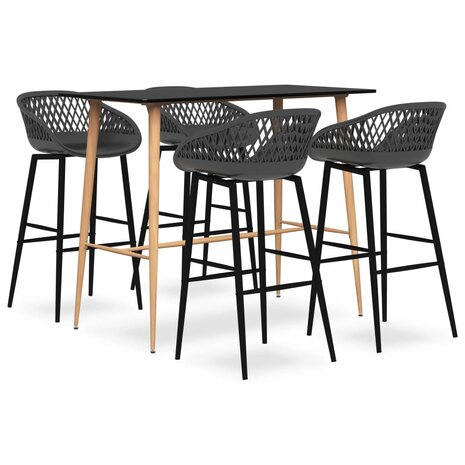 5-delige Barset zwart en grijs 1