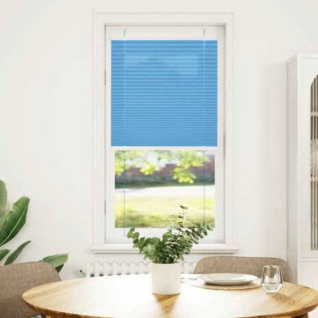 Plissé rolgordijn 65x100 cm stofbreedte 64,4 cm polyester blauw 2
