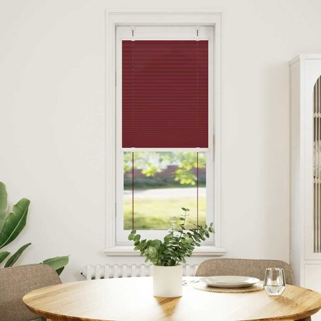 Plissé rolgordijn 50x150 cm stofbreedte 49,4 cm bordeauxrood 2