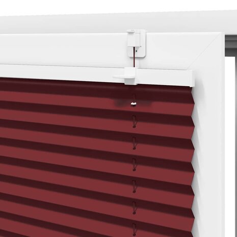 Plissé rolgordijn 45x200 cm stofbreedte 44,4 cm bordeauxrood 9