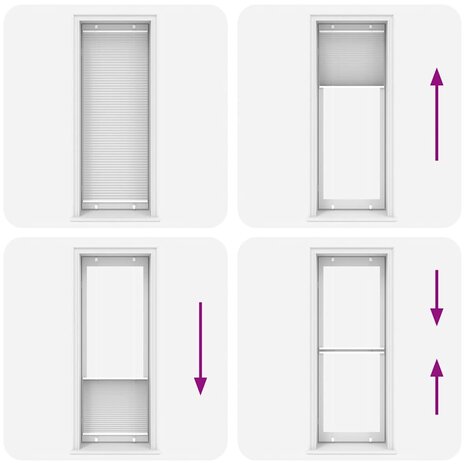 Pliss&eacute; rolgordijn 70x200 cm stofbreedte 69,4 cm polyester wit 8