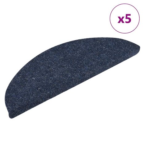 Trapmatten zelfklevend 5 st 56x17x3 cm naaldvilt blauw 1