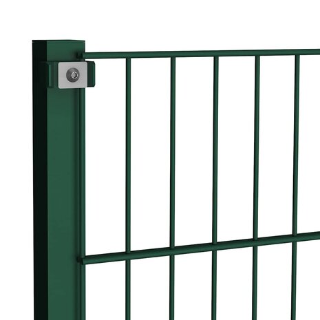 Schuttingpaneel met palen 15,3x1,2 m ijzer groen 4