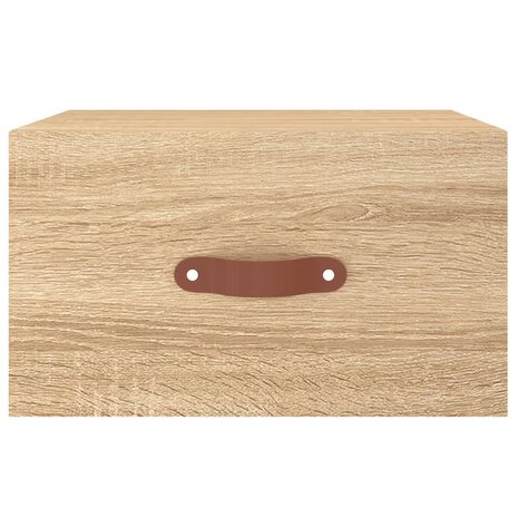 Nachtkastje wandgemonteerd 35x35x20 cm sonoma eikenkleurig 5