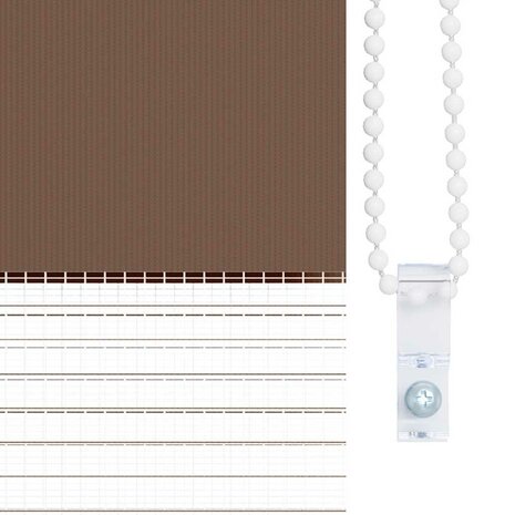 Zebra rolgordijn 50x200 cm stofbreedte 45,9cm polyester bruin 9