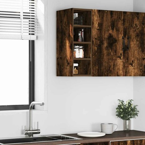 Hangkast Riga 20x29,5x60 cm bewerkt hout gerookt eikenkleurig 3